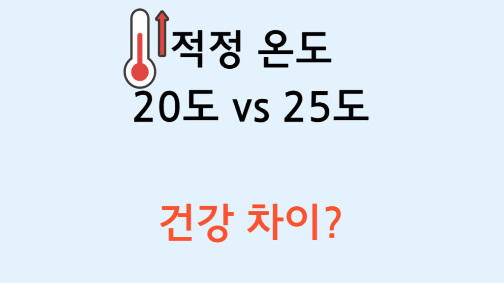 적정 온도 20도 vs 25도 건강 차이? 이미지 텍스트